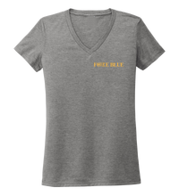 Load image into Gallery viewer, FORCE BLUE 100 YARDS OF HOPE Women&#39;s V-neck T-shirt in Oyster Grey