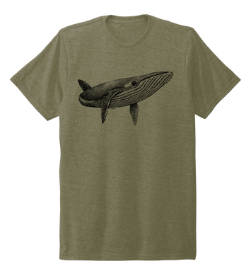 STYNGVI, Humpback Whale, Unisex Crew Neck T-shirt in Earthy Green