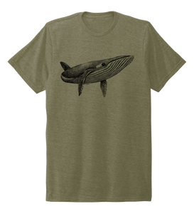 STYNGVI, Humpback Whale, Unisex Crew Neck T-shirt in Earthy Green