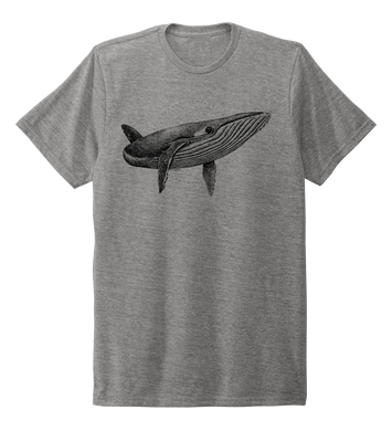 STYNGVI, Humpback Whale, Unisex Crew Neck T-shirt in Oyster Grey