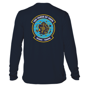 FORCE BLUE 100 YARDS OF HOPE Performance Shirt in Deep Sea Blue