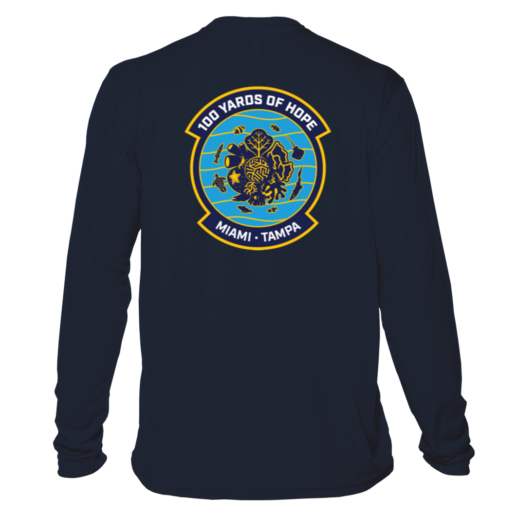 FORCE BLUE 100 YARDS OF HOPE Performance Shirt in Deep Sea Blue