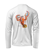 Load image into Gallery viewer, Ronnie Reasonover, The Lobster, Performance Long Sleeve Shirt in Marine White