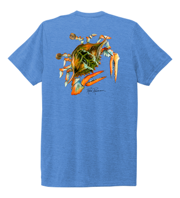 Ronnie Reasonover, The Crab, Crew Neck T-Shirt in Sky Blue