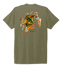 Load image into Gallery viewer, Ronnie Reasonover, The Crab, Crew Neck T-Shirt in Earthy Green