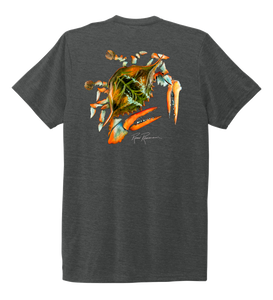 Ronnie Reasonover, The Crab, Crew Neck T-Shirt in Slate Black