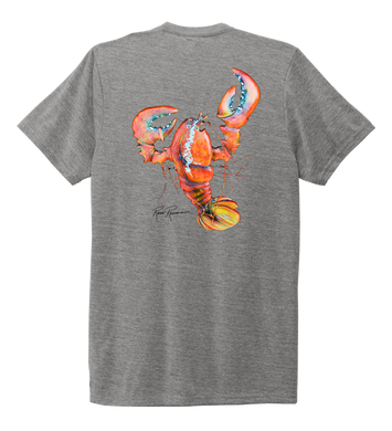 Ronnie Reasonover, The Lobster, Crew Neck T-Shirt in Oyster Grey