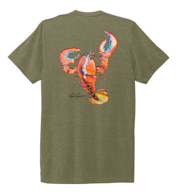 Ronnie Reasonover, The Lobster, Crew Neck T-Shirt in Earthy Green