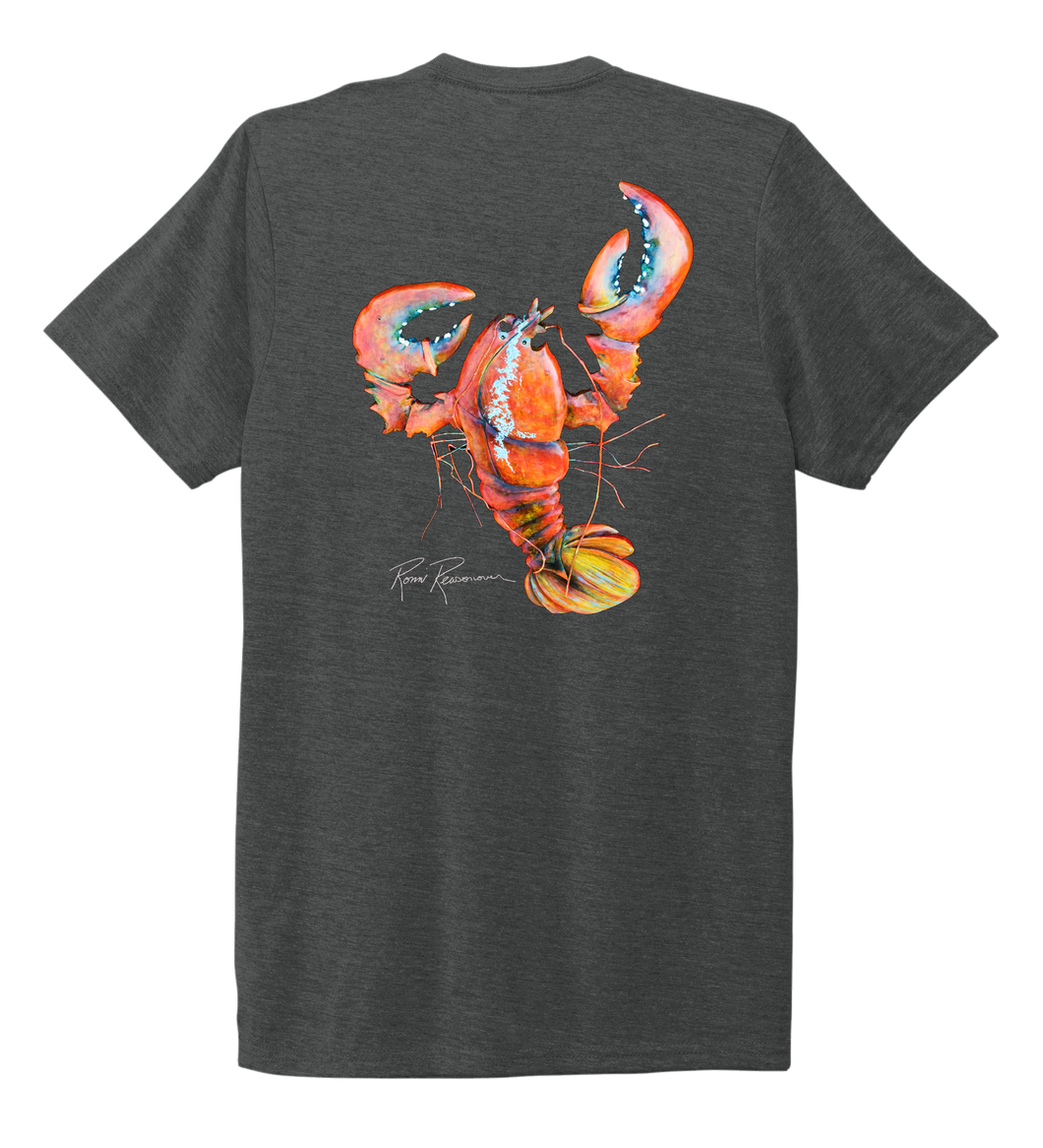 Ronnie Reasonover, The Lobster, Crew Neck T-Shirt in Slate Black