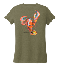 Load image into Gallery viewer, Ronnie Reasonover, The Lobster, Women&#39;s V-neck T-shirt in Earthy Green