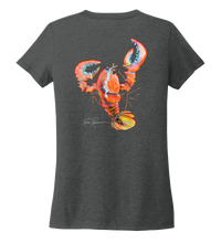 Load image into Gallery viewer, Ronnie Reasonover, The Lobster, Women&#39;s V-neck T-shirt in Slate Black
