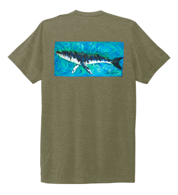 Ronnie Reasonover, The Whale, Crew Neck T-Shirt in Earthy Green