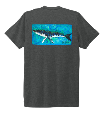Ronnie Reasonover, The Whale, Crew Neck T-Shirt in Slate Black