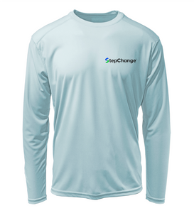 Ronnie Reasonover, The Crab, Performance Long Sleeve Shirt in Cloud Blue