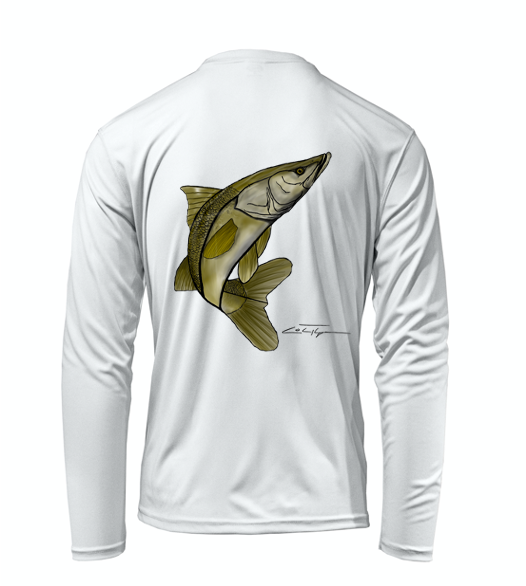 Colin Thompson, Snook, Performance Long Sleeve Shirt in Marine White