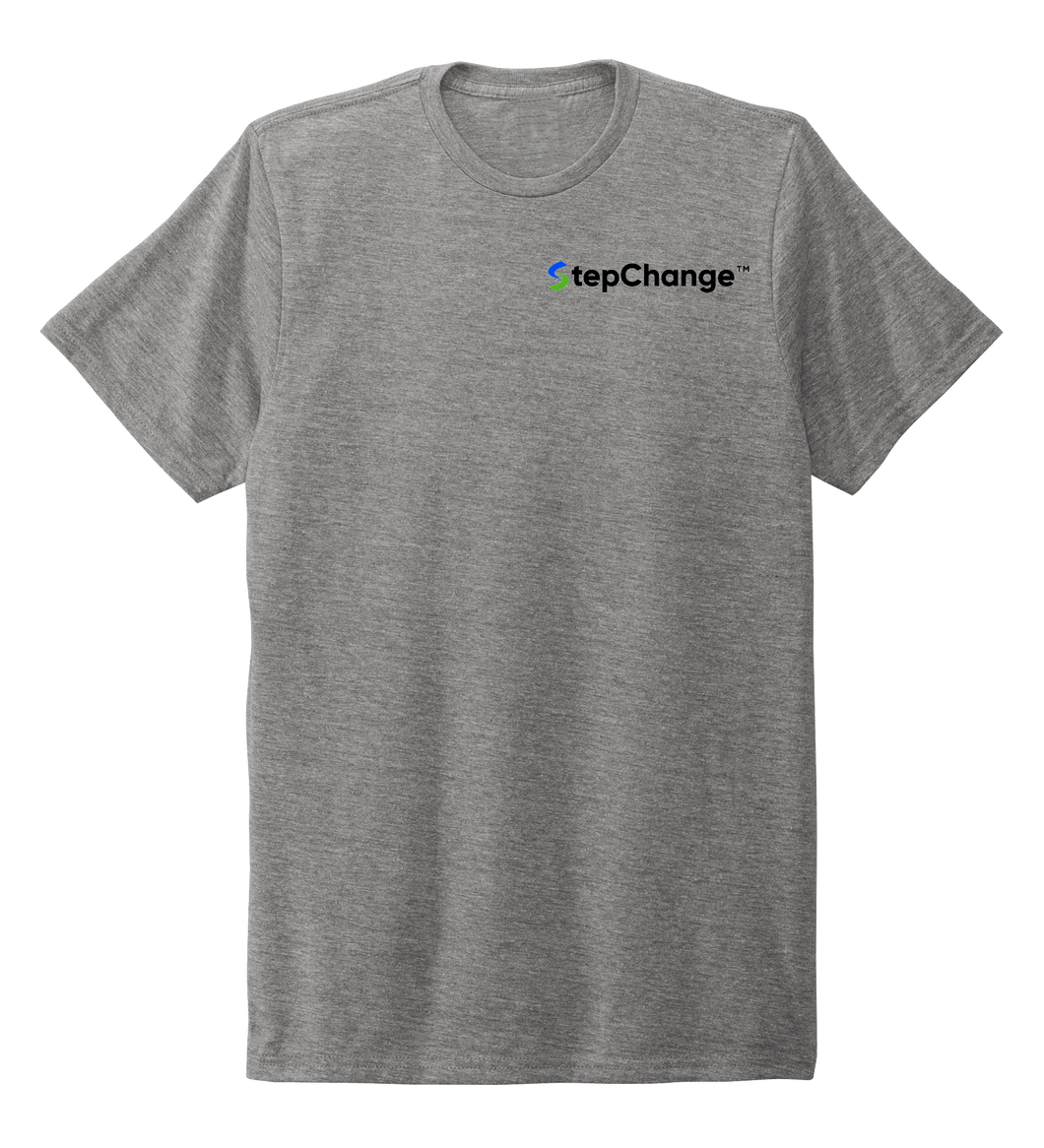 StepChange Unisex Crew Neck T-shirt in Oyster Grey