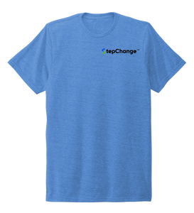 StepChange, Porpoise, Unisex Crew Neck T-shirt in Sky Blue