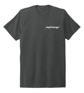 StepChange, Porpoise, Unisex Crew Neck T-shirt in Slate Black