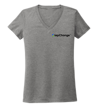 Load image into Gallery viewer, StepChange Women&#39;s V-neck T-shirt in Oyster Grey