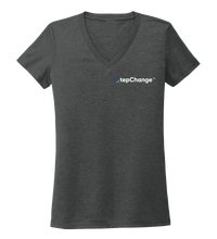 Load image into Gallery viewer, Colin Thompson, Turtle, Women&#39;s V-neck T-shirt in Slate Black