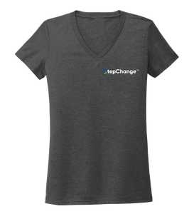 Colin Thompson, Turtle, Women's V-neck T-shirt in Slate Black
