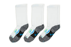 Cushion Crew Sock 3-Pair Bundle in Whitecaps *Buy2PairGet1Free Bundle*