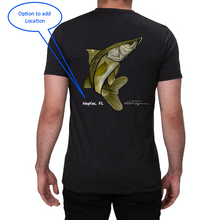Load image into Gallery viewer, Colin Thompson, Snook, Crew Neck T-Shirt in Slate Black